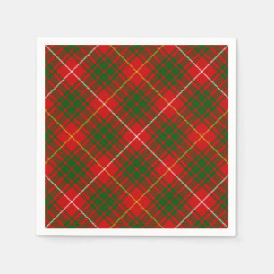 Bruce tartan rode groene ruit servetten