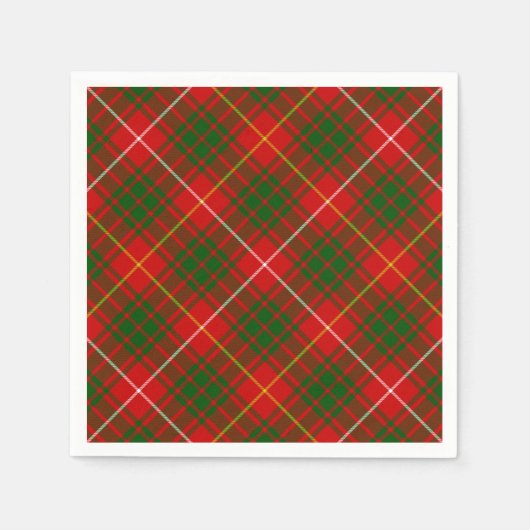 Bruce tartan rode groene ruit servetten (Voorkant)