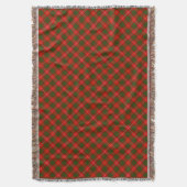 Bruce tartan rood groen geruit deken (Voorkant Verticaal)