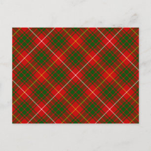 Bruce tartan rood groen ruit briefkaart