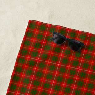 Bruce tartan rood groen ruit strandlaken