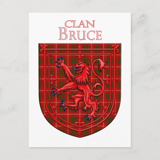 Bruce Tartan Scottish Play Lion Rampant Briefkaart (Voorkant)