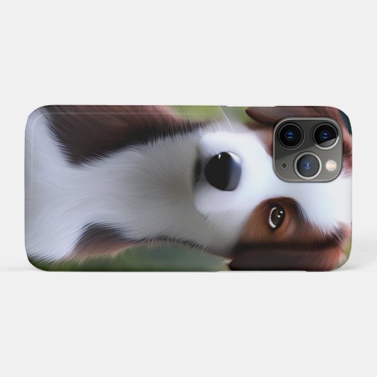 Bruce The Border Collie Puppy, Case-Mate iPhone Case (Achterkant (horizontaal))