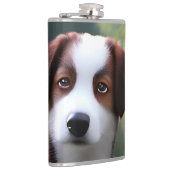 Bruce the Border Collie Puppy, Hip Flask Heupfles (Rechts)