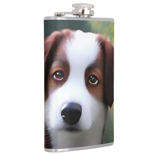 Bruce the Border Collie Puppy, Hip Flask Heupfles (Rechts)