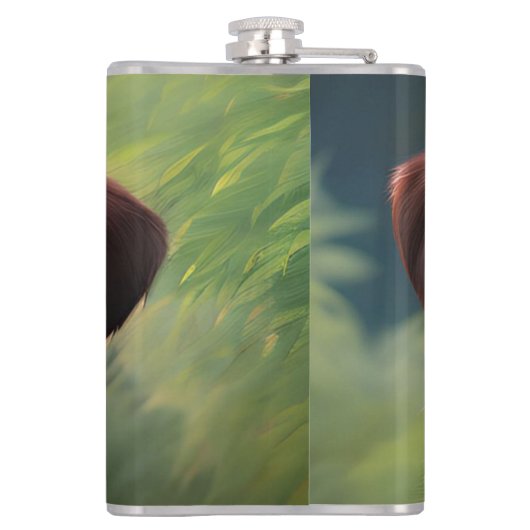 Bruce the Border Collie Puppy, Hip Flask Heupfles (Achterkant)