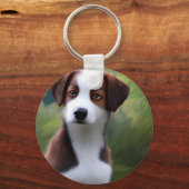 Bruce the Border Collie Puppy, Keyring Sleutelhanger (Voorkant)