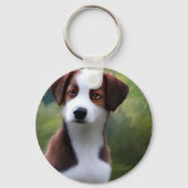 Bruce the Border Collie Puppy, Keyring Sleutelhanger (Achterkant)