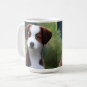 Bruce The Border Collie Puppy, koffie Mok (Voorkant links)