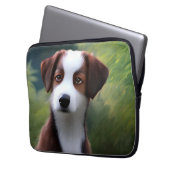 Bruce the Border Collie Puppy, laptophoes Laptop Sleeve (Voorkant Links)