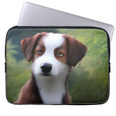 Bruce the Border Collie Puppy, laptophoes Laptop Sleeve (Voorkant)