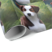 Bruce the Border Collie Puppy, Wrapping Paper Cadeaupapier (Rol Hoek)
