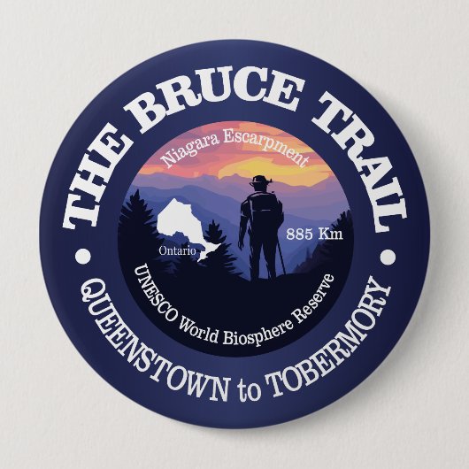 Bruce Trail (rd2) Ronde Button 4,0 Cm (Voorkant)
