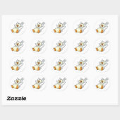 Bruce White Ronde Sticker (Vel)