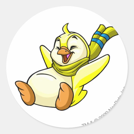 Bruce Yellow Ronde Sticker (Voorkant)