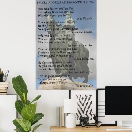 Bruce's adres in Bannockburn 1314 Poster (Thuiskantoor)