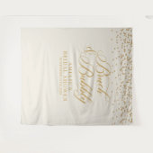Bruch and bubbly cream glitter gold backdrop wandkleed (Voorkant (horizontaal))