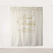 Bruch and bubbly cream glitter gold backdrop wandkleed (Voorkant)