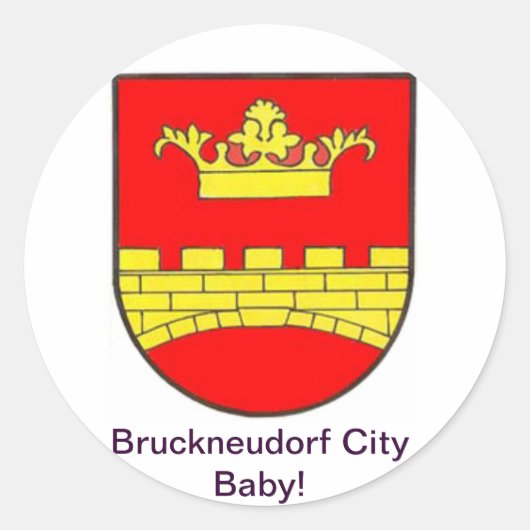 Bruckneudorf City Baby Ronde Sticker (Voorkant)