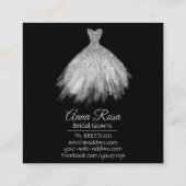 *~* Brudal Gown Wedding Event Weddenschappen Vierkante Visitekaartje (Achterkant)