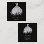 *~* Brudal Gown Wedding Event Weddenschappen Vierkante Visitekaartje (Voorkant / Achterkant)