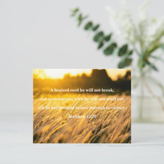 Brued Reed Bijbel Verse Briefkaart (Staand voorkant)