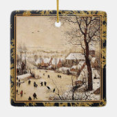 Bruegel het Ouderland - winterlandschap Keramisch Ornament (Achterkant)