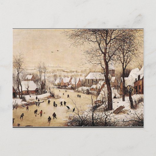 Bruegel het Ouderland - Winterlandschap met Skater Briefkaart (Voorkant)