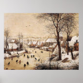 Bruegel het Ouderland - winterlandschap Poster (Voorkant)
