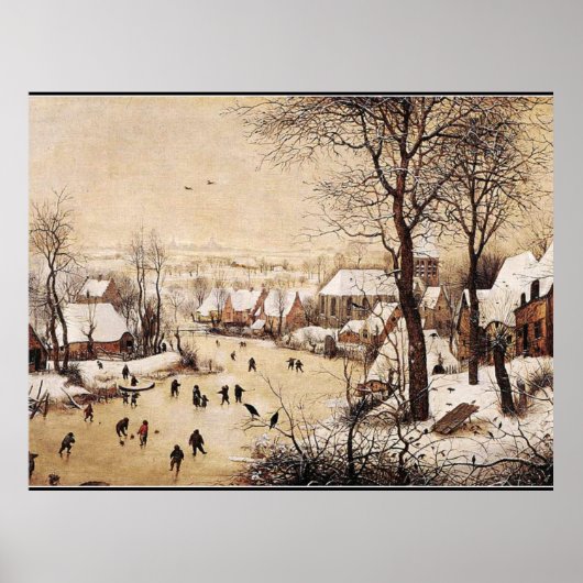 Bruegel the Elder, Winter Landscape, fine art Poster (Voorkant)