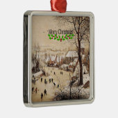 Bruegel the Elder - Winter Landscape, Metalen Ornament (Rechts)
