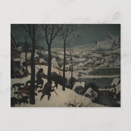 Bruegel's jagers in de sneeuw briefkaart (Voorkant)