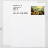 Bruegel's landschap met de Herfst van Icarus - 155 Briefhoofd Sjabloon (Voorkant / Achterkant)