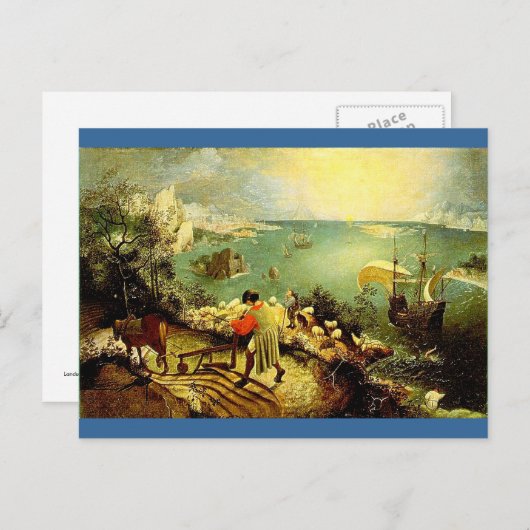 Bruegel's landschap met de Herfst van Icarus - 155 Briefkaart (Voorkant / Achterkant)