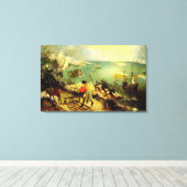 Bruegel's landschap met de Herfst van Icarus - 155 Canvas Afdruk (Insitu (Houten vloer))