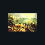 Bruegel's landschap met de Herfst van Icarus - 155 Canvas Afdruk<br><div class="desc">Pieter Bruegel's Classic Renaissance Painting of the Icarus Myth, Northern Renaissance artwork, dat in het publieke domein is terechtgekomen en prachtige geschenken en andere producten maakt. Alle fijne kunst, kunst, klassieke sterstukken en andere Antiek masterwerken hier in de Masterstukgalerij zijn zorgvuldig bewerkt en op producten geplaatst om de best mogelijke...</div>