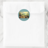 Bruegel's landschap met de Herfst van Icarus - 155 Ronde Sticker (Tas)