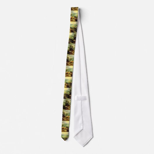 Bruegel's landschap met de Herfst van Icarus - 155 Stropdas (Achterkant)