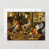 Brueghel the Younger - De Alchemist, mooie kunst Briefkaart (Voorkant / Achterkant)