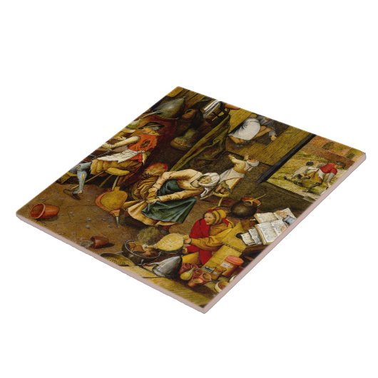 Brueghel the Younger - De Alchemist, mooie kunst Tegeltje (Zijkant)