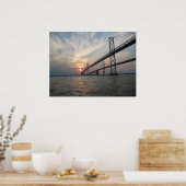 Brug afbeelding over de baai poster (Keuken)