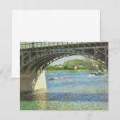 Brug bij Argenteuil door Gustave Caillebotte (Voorkant / Achterkant)
