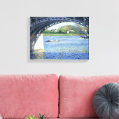 Brug bij Argenteuil (door Gustave Caillebotte) Canvas Afdruk (Insitu (Woonkamer))