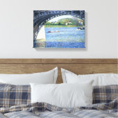 Brug bij Argenteuil (door Gustave Caillebotte) Canvas Afdruk (Insitu (Slaapkamer))