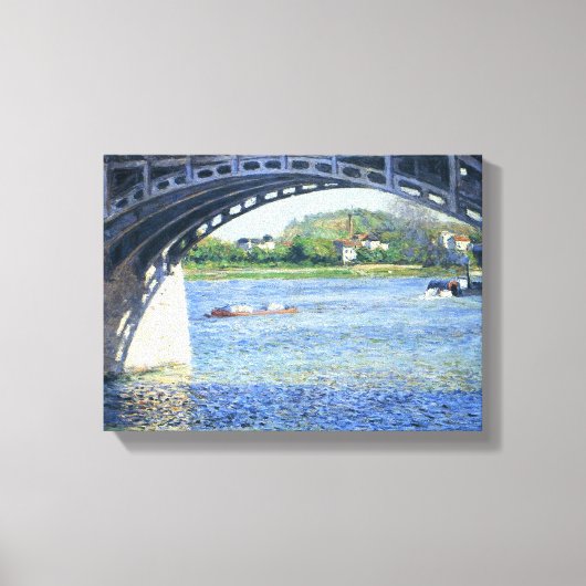 Brug bij Argenteuil (door Gustave Caillebotte) Canvas Afdruk (Voorkant)