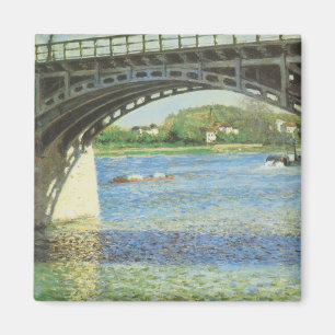 Brug bij Argenteuil door Gustave Caillebotte Magneet