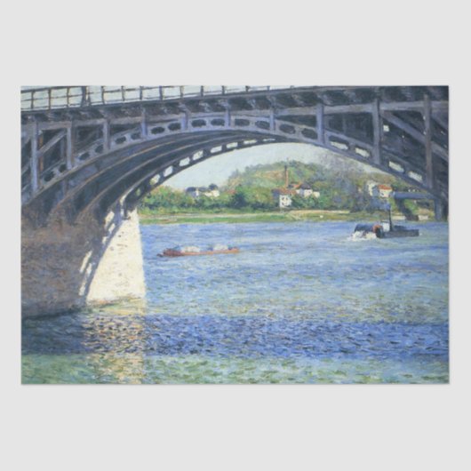 Brug bij Argenteuil (door Gustave Caillebotte) Tissuepapier (Voorkant)