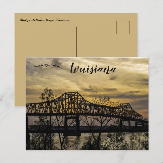 Brug bij Baton Rouge in Louisiana Briefkaart (Voorkant / Achterkant)