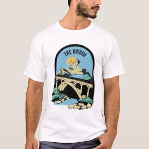 "Brug bij berg"-T-shirt voor natuurminnaars T-shirt