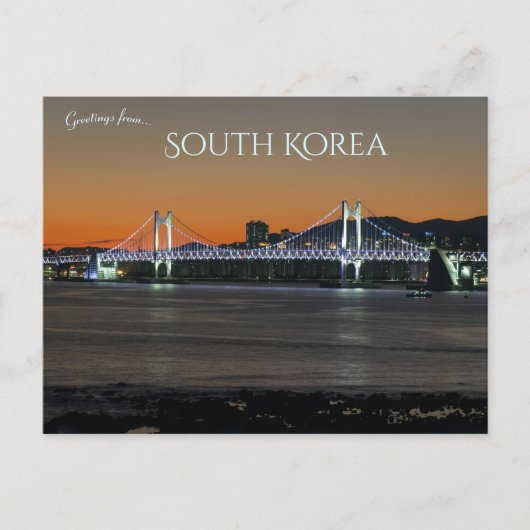 Brug bij Busan Zuid-Korea Briefkaart (Voorkant)